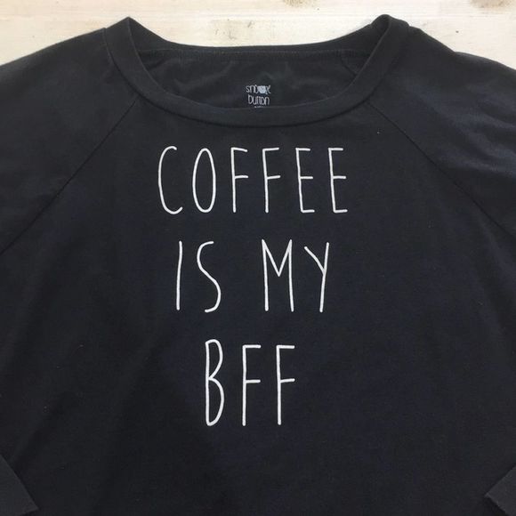 Coffee graphic long sleeve top sz S - Picture 2 of 3
